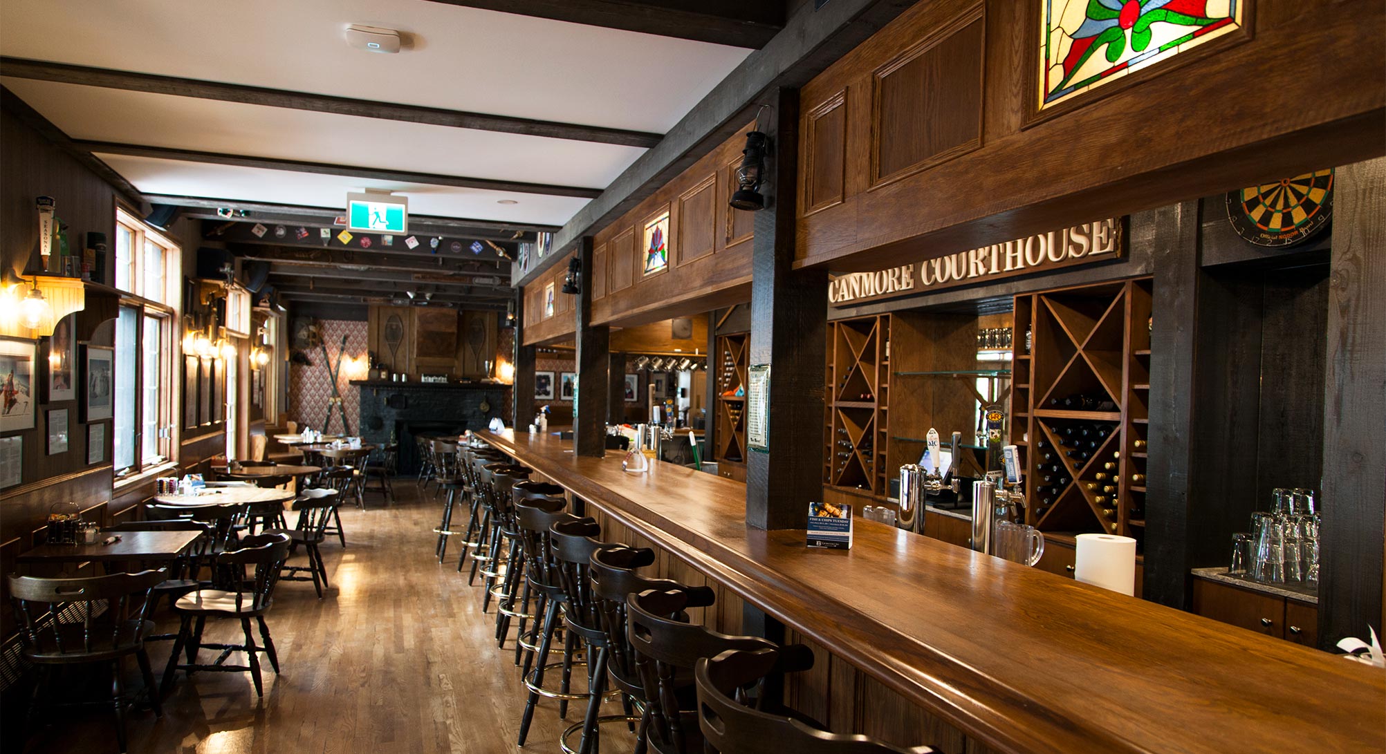Newly renovated Miners Lamp Pub.